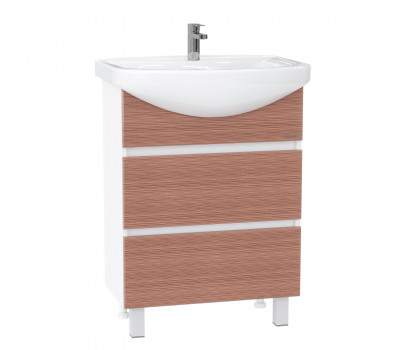 Тумба под раковину Onika Элита 60 напольная, штрокс коричневая (ум. Грация 60) 106122 