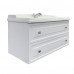 Тумба-умывальник Comforty Феррара-100 белая с раковиной Comforty 3310 