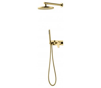 Смеситель встроенный для душа с верхней лейкой  SPECTRE Gold Boheme 454-G 