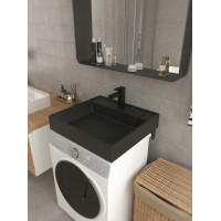 Раковина над стиральной машиной Uperwood Naomi Quartz, 60 кварцевая черная (уголь) RNaomiQuartz60U 