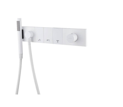 Смеситель ZODIAC с ручным душем Matt White Boheme 132-SYS-MW белый матовый 