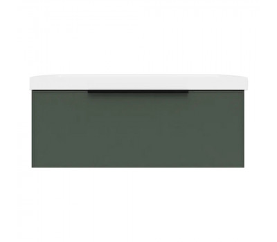 Тумба под раковину подвесная La Fenice SIMPLA FNC-01-SIM-G-100, серо-зелёная 