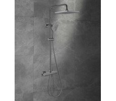Душевая стойка Vincea Next VSFS-1N0TGM термостатическая, вороненая сталь Душевая стойка Vincea Next VSFS-1N0TGM термостатическая, вороненая сталь