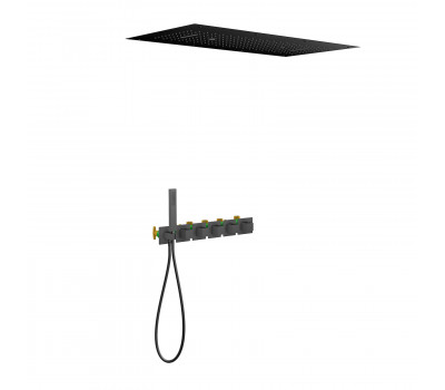 Душевая система встроенная с термостатом Timo Petruma черный SX-5329/03SM черный матовый 