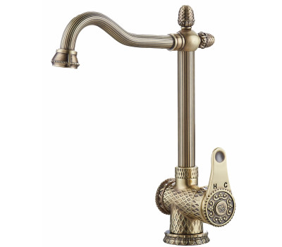 Смеситель для кухни ZORG ANTIC A 423 K-BR бронза 