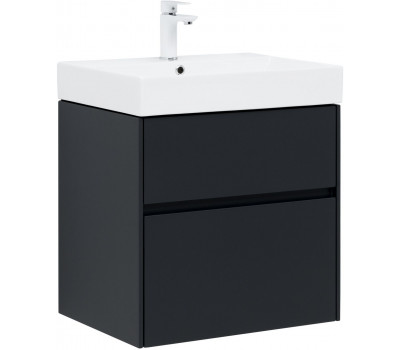 Тумба с раковиной Aquanet Бруклин 60 цв. антрацит матовый 00312875 Тумба с раковиной Aquanet Бруклин 60 цв. антрацит матовый 00312875