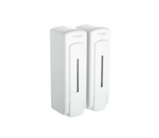 Дозатор для ж/м настенный двойной 325+325мл Fixsen HOTEL пластик белый FX-31012H-2 