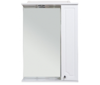 Зеркало RUSH со шкафчиком CRETE 75 Белый глянец  CRM35075W  