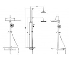 Душевая система Savol SK-H3145H черный 