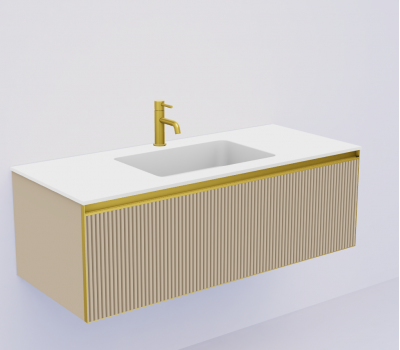 Тумба Armadi Art QUATRO 1 120см рифлёная DAPHNE профиль MATT GOLD + внутриняя подсветка 790-M1-120-RIB-D-MG-LED Тумба Armadi Art QUATRO 1 120см рифлёная DAPHNE профиль MATT GOLD + внутриняя подсветка 790-M1-120-RIB-D-MG-LED