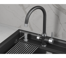 Смеситель для кухни GRANULA 5169, ШВАРЦ 