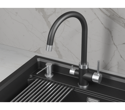 Смеситель для кухни GRANULA 5169, ШВАРЦ 