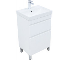 Тумба под раковину Aquanet Слим 50 напольная, белый сатин 00346041 Тумба под раковину Aquanet Слим 50 напольная, белый сатин 00346041