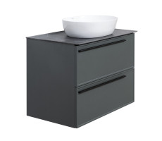 Тумба под раковину подвесная La Fenice Elba TWIN FNC-01-ELB-G-80-2, серо-зеленая  Тумба под раковину подвесная La Fenice Elba TWIN FNC-01-ELB-G-80-2, серо-зеленая