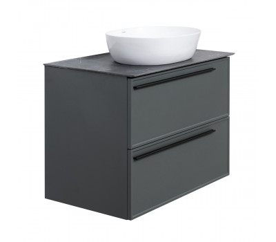 Тумба под раковину подвесная La Fenice Elba TWIN FNC-01-ELB-G-80-2, серо-зеленая  Тумба под раковину подвесная La Fenice Elba TWIN FNC-01-ELB-G-80-2, серо-зеленая