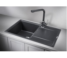 Кухонная мойка GRANULA 7804, ЧЁРНЫЙ, кварц 