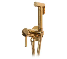Гигиенический душ со смесителем встраиваемый Grocenberg GB001GO, золото 