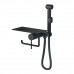 Гигиенический душ с полочкой со смесителем СКАНДИ 708B черный Bronze de Luxe 