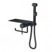Гигиенический душ с полочкой со смесителем СКАНДИ 708B черный Bronze de Luxe 