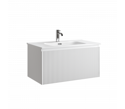 Тумба подвесная SANCOS Snob R 1.0 790х445х406, c одним ящиком оснащенным доводчиками, Bianco , арт.SNR1.080W 