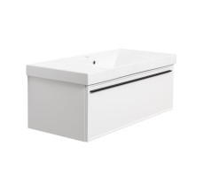 Тумба под раковину подвесная La Fenice Elba FNC-01-ELB-B-100, белая  Тумба под раковину подвесная La Fenice Elba FNC-01-ELB-B-100, белая