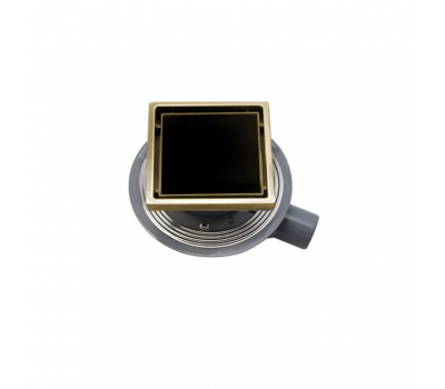 Точечный трап Pestan Confluo Standard 15х15 Black Glass Gold 13000152 черный 