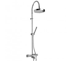 Душевая система PAINI Cox 200 мм, с изливом и термостатом, хром (CR) 78CR687TH1KM 