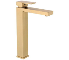 Смеситель для раковины высокий Grocenberg GB3008MG, матовое золото 