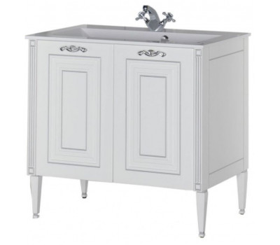 Тумба под раковину Aquanet Паола 90 белый/серебро 