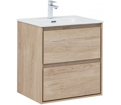 Тумба с раковиной Aquanet Милан 60 цв. дуб светлый 00340167 Тумба с раковиной Aquanet Милан 60 цв. дуб светлый 00340167