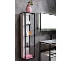 Пенал Armadi Art LOFT высокий белый, полки стекло 896-W Пенал Armadi Art LOFT высокий белый, полки стекло 896-W