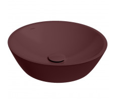 Раковина ISVEA SistemaY Soft накладная ШГВ 450*450*120 отверстия для смесителя отсутствуют цвет бордовый матовый 10SY66045-2R 