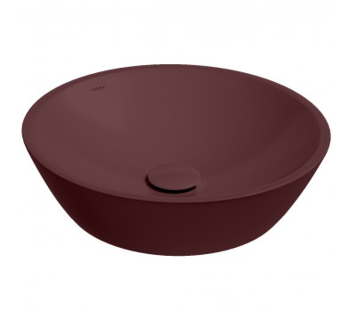 Раковина ISVEA SistemaY Soft накладная ШГВ 450*450*120 отверстия для смесителя отсутствуют цвет бордовый матовый 10SY66045-2R 