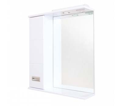 Шкаф-зеркало Onika Балтика 58 белый, левый, с подсветкой 205815 