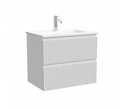 Тумба подвесная SANCOS Snob R 590х390х500, c двумя ящиками оснащенными доводчиками, Bianco, арт.SNR60/39W 