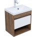 Тумба с раковиной Aquanet Тренд 50 цв. дуб рустикальный/белый сатин 00345808 Тумба с раковиной Aquanet Тренд 50 цв. дуб рустикальный/белый сатин 00345808
