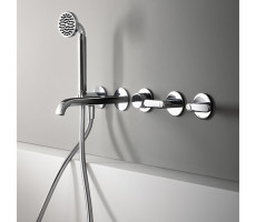 Смеситель для ванны Fantini Icona Deco 53 02 R119B Хром Смеситель для ванны Fantini Icona Deco 53 02 R119B Хром