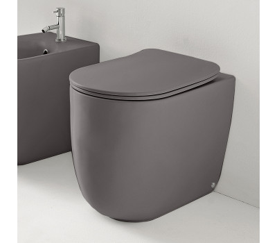 Унитаз безободковый пристенный Kerasan Nolita 531889 цвет: Ferro matt Унитаз безободковый пристенный Kerasan Nolita 531889 цвет: Ferro matt