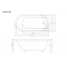 Ванна акриловая отдельностоящая 157х77 Cerutti SPA CLASSIC 150 CT9667 на львиных лапах золото