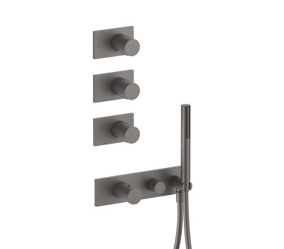 Смеситель для душа термостат Fantini Milano 31 P5 4714B Gun metal 