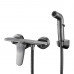 Гигиенический душ со смесителем Shevanik S4705T-1, оружейная сталь