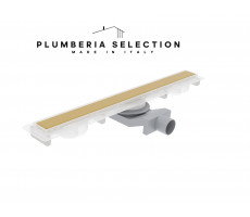 Душевой трап PLUMBERIA SELECTION PSM MODULAR PSM90OB, брашированное золото 