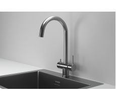 Смеситель для кухни GRANULA KS-7104, СТАЛЬ САТИН Смеситель для кухни GRANULA KS-7104, СТАЛЬ САТИН