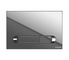 Кнопка Cersanit ESTETICA для LINK PRO/VECTOR/LINK/HI-TEC пластик белый с рамкой хром 64110 хром 