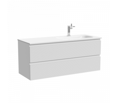 Тумба подвесная SANCOS Folk  правая 1195х445х500, c двумя ящиками оснащенными доводчиками, Bianco, арт.FL120RW 