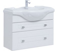 Тумба под раковину Aquanet Рондо 85 белый глянец 00304289 Тумба под раковину Aquanet Рондо 85 белый глянец 00304289