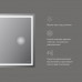Универсальное зеркало с контурной Led-подсветкой, часами и косметическим зеркалом, 80 см AM.PM Gem M91AMOX0803WG  