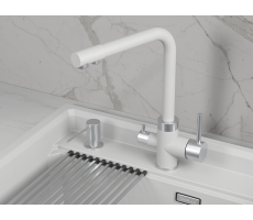 Смеситель для кухни GRANULA 5015, АРКТИК (БЕЛЫЙ) 