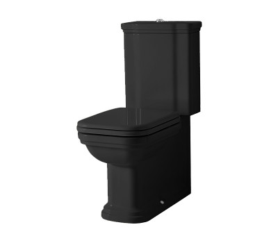 Унитаз напольный Kerasan WALDORF 411704nero lucido Черный (бачок и сиденье отдельно)
