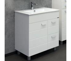 Тумба-умывальник Comforty Модена 75M белая с раковиной Quadro 75 00-00001643 